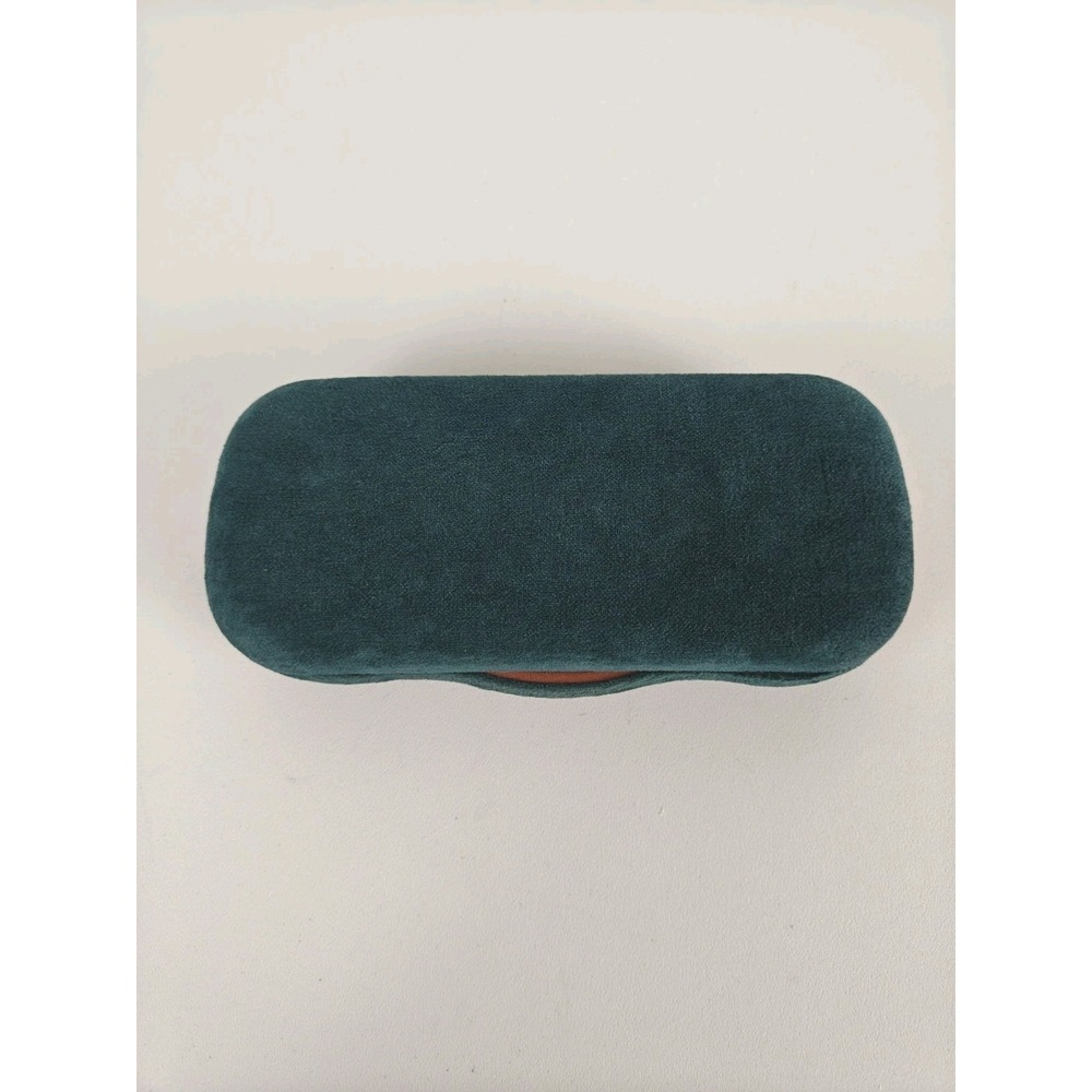 Gucci Teal Green Velvet Eyeglass Sunglasses Case Hard Shell Orange Interior - Picture 3 of 6